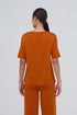 T shirt Básica Em Tricot Abobora